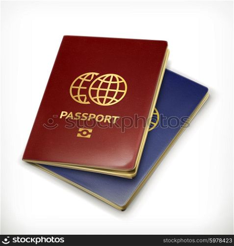 Passport, vector illustration