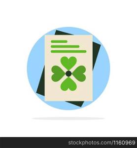 Passport, World, Ireland Abstract Circle Background Flat color Icon