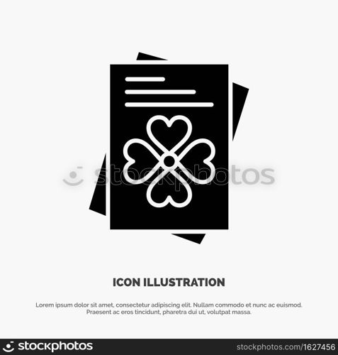 Passport, World, Ireland solid Glyph Icon vector