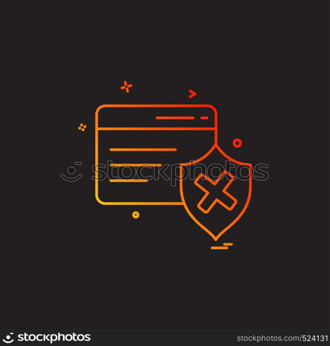Password and security icon design vector