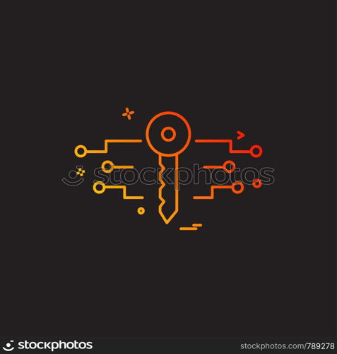 Password and security icon design vector