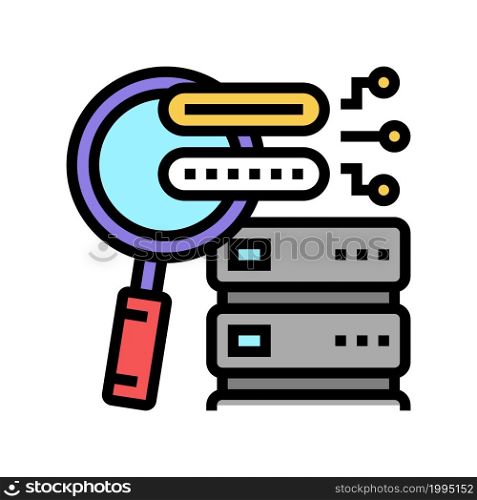 password attacks color icon vector. password attacks sign. isolated symbol illustration. password attacks color icon vector illustration