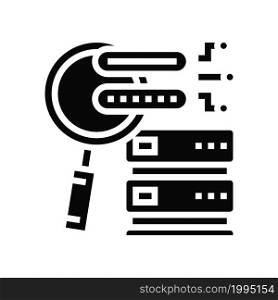 password attacks glyph icon vector. password attacks sign. isolated contour symbol black illustration. password attacks glyph icon vector illustration