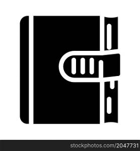 password diary glyph icon vector. password diary sign. isolated contour symbol black illustration. password diary glyph icon vector illustration