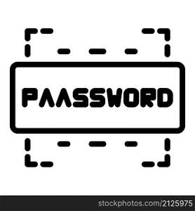 Password login icon outline vector. Internet verify. Code step. Password login icon outline vector. Internet verify