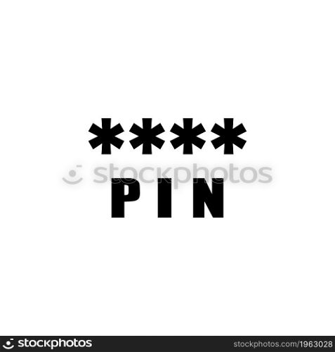 Password Pin vector icon. Simple flat symbol on white background. Password flat icon