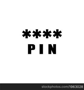 Password Pin vector icon. Simple flat symbol on white background. Password flat icon