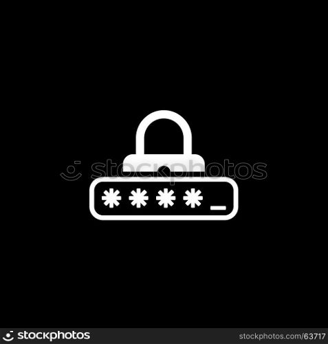 Password Protection Icon. Flat Design.. Password Protection Icon. Flat Design. Business Concept Isolated Illustration.