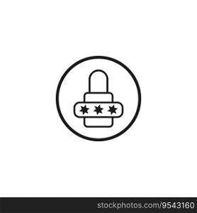 Password protection icon. Vector illustration. EPS 10. Stock image.. Password protection icon. Vector illustration. EPS 10.