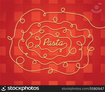 Pasta food sign with playful spaghetti texture design
