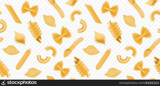Pasta pattern, penne and macaroni, noodle background. Italian food, retro kitchen texture for restaurant and product packaging, traditional cuisine production. Wrapping paper. Vector seamless design. Pasta pattern, penne and macaroni, noodle background. Italian food, retro kitchen texture for restaurant and product packaging, traditional cuisine production. Vector seamless design