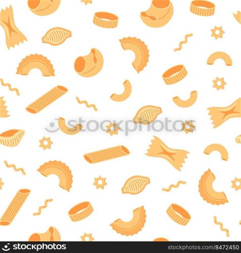 Pasta pattern. Seamless print with Italian wheat food, cartoon spaghetti . Vector texture illustration elements pasta. Pasta pattern. Seamless print with Italian wheat food, cartoon spaghetti. Vector texture