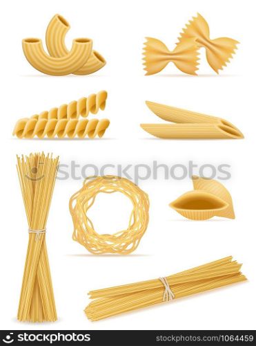 pasta set icons vector illustration isolated on white background