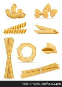 pasta set icons vector illustration isolated on white background