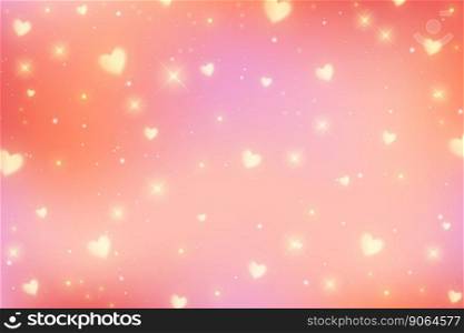 Pastel background with hearts and glitter star. Unicorn pink magic pattern for valentine day design. Cute romantic vector illustration. Pastel background with hearts and glitter star. Unicorn pink magic pattern for valentine day design. Cute romantic vector illustration.