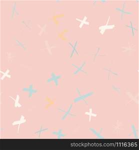 Pastel color abstract shapes seamless pattern with hand drawn texture background. Design for wrapping paper, wallpaper, fabric print, backdrop. Vector illustration.. Pastel color abstract shapes seamless pattern with hand drawn texture background.