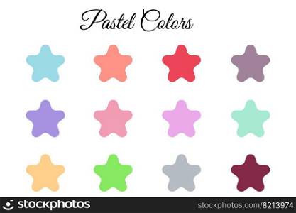 Pastel Color Selection Background Design Paint Color Catalog