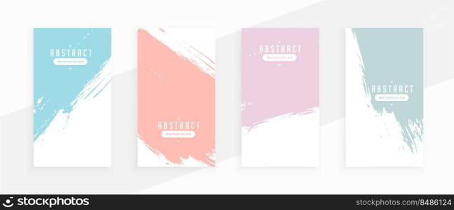 pastel colors abstract grunge banners set