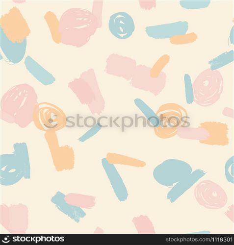 Pastel colors abstract trendy seamless pattern with hand drawn texture natural background. Design for wrapping paper, wallpaper, fabric print, backdrop. Vector illustration.. Pastel colors abstract trendy seamless pattern with hand drawn texture natural background.