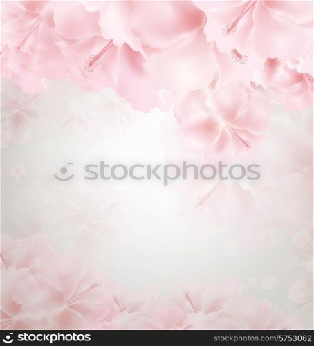 Pastel Floral Background With Happy Birthday Wishes