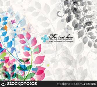 pastel floral vector illustration