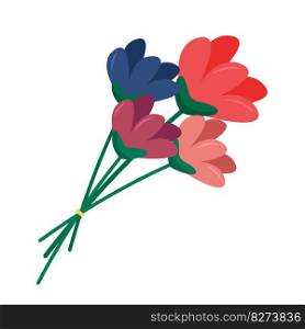 pastel hand draw flowers vector illustration