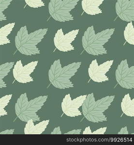 Pastel palette spring botanic seamless pattern with leaf shapes. Green light tones artwork. Perfect for fabric design, textile print, wrapping, cover. Vector illustration.. Pastel palette spring botanic seamless pattern with leaf shapes. Green light tones artwork.