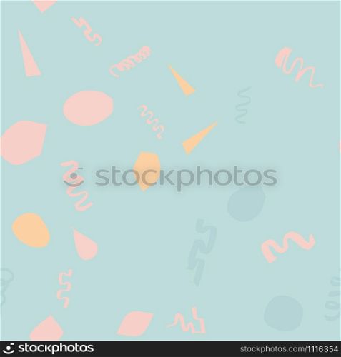 Pastel pink graffiti textured shapes seamless pattern modern background. Design for wrapping paper, wallpaper, fabric print, backdrop. Vector illustration.. Pastel pink graffiti textured shapes seamless pattern modern background.
