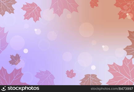 Pastel Red Purple Maple Leaf Organic Nature Background