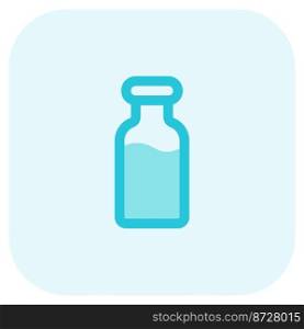 Pasteurized milk packed in glass bottle.