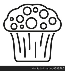 Pastry muffin icon outline vector. Cake food. Cute nutrition. Pastry muffin icon outline vector. Cake food