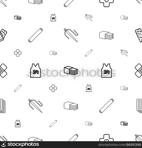 Patch icons pattern seamless white background Vector Image