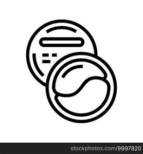 patches beauty accessory line icon vector. patches beauty accessory sign. isolated contour symbol black illustration. patches beauty accessory line icon vector illustration
