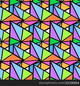patchwork color triangle decorations seamless pattern textile print