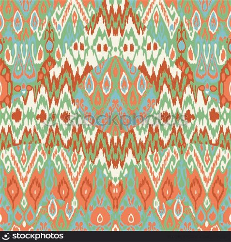 Patchwork ethnic bohemian arabesque pattern print. Seamless zigzag geometric ornament abstract background. Colorful tribal graphic ethnic bohemian print vintage