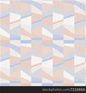 Patel candy colors geometric seamless pattern for background, wrap, fabric, textile, wrap, surface, web and print design. Pale blue, rose and beige fabric repeatable motif for garment industry