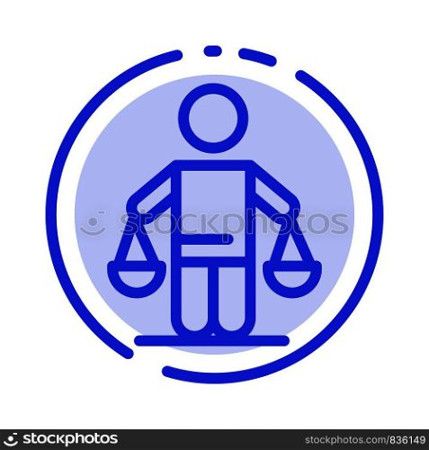 Patent, Conclusion, Court, Judgment, Law Blue Dotted Line Line Icon
