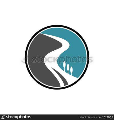 path asphalt road street highway vector logo