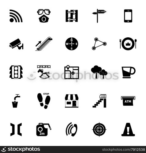 Pathway related icons on white background, stock vector