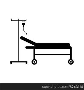 patient bed icon vector illustration symbol design