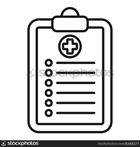 Patient clipboard icon outline vector. Family health. Medicine care. Patient clipboard icon outline vector. Family health