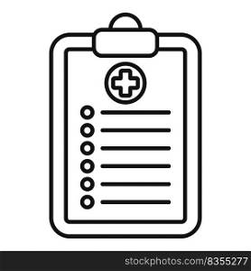 Patient clipboard icon outline vector. Family health. Medicine care. Patient clipboard icon outline vector. Family health