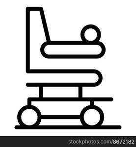 Patient electric wheelchair icon outline vector. Motor person. Scooter chair. Patient electric wheelchair icon outline vector. Motor person