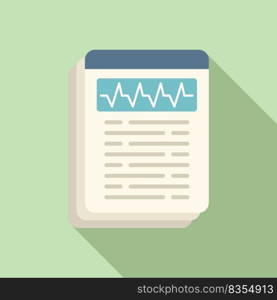 Patient papers icon flat vector. Online doctor. Health medical. Patient papers icon flat vector. Online doctor