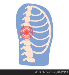 Patient spine pain icon cartoon vector. Arthritis joint. Medical treatment. Patient spine pain icon cartoon vector. Arthritis joint