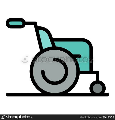 Patient vehicle icon. Outline patient vehicle vector icon color flat isolated. Patient vehicle icon color outline vector
