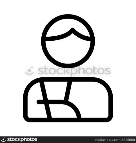 Patient with chronic disease isolated on a white background