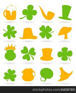 Patric icon. Set of icons on a theme patrick day. A vector illustration