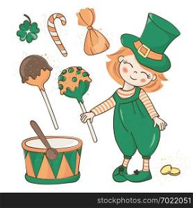 PATRICK S BIRTHDAY Saint Patrick s Day Vector Illustration