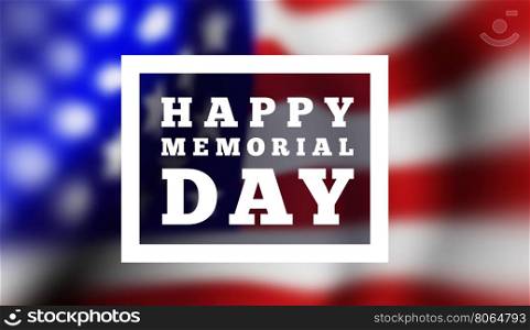 Patriot day. Happy memorial day. Vector illustration with USA flag